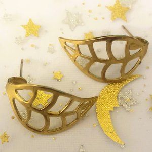Vintage Gold Leaf Earrings